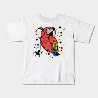 Guacamaya watercolor sketch Kids T-Shirt